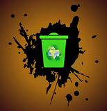 Grunge recycle icon
