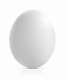 close up of an egg on a white background