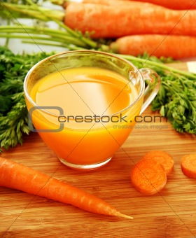 Fresh carrot juice 