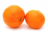 two fresh oranges