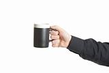Businessman hand holding a cup of coffee
