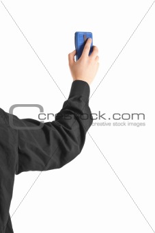 Hand erasing the whiteboard