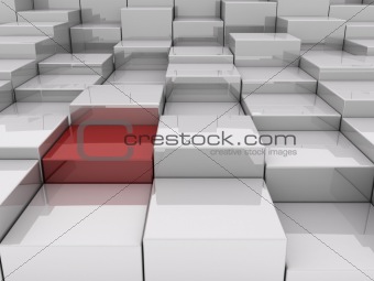 3D blocks in an abstract pattern