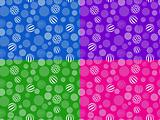 seamless pattern set with abstract white balls