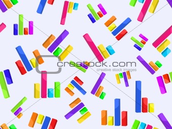 seamless pattern with bar graph