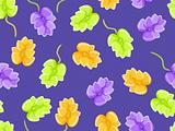floral seamless pattern on violet background