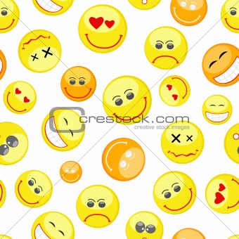 colorful smiles seamless pattern