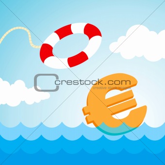 lifebuoy and a euro sign