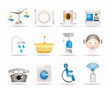 Roadside, hotel and motel services icons
