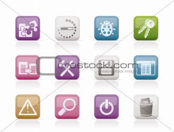 developer, programming and application icons