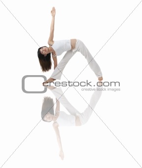 asian girl in yoga