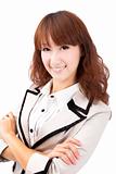 Smiling young asian businesswoman
