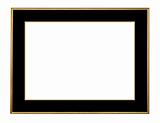 Picture frame in gold, isolated