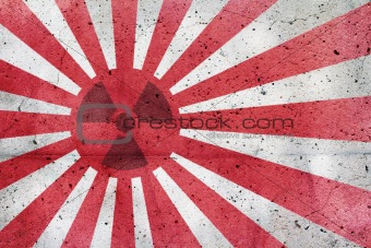 Radioactive old Japan flag