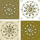 motives for seamless background - graphic flower faces