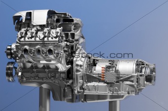 Hybrid car engine