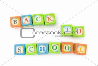 Back to schol concept with alphabet blocks