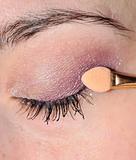 makeup with eyeshadows closeup