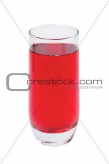 glass of juice isolated on white