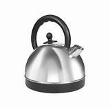 Metal teapot isolated on white