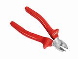 red pliers isolated on white