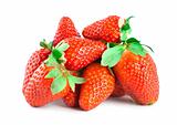 Juicy strawberries isolated