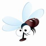 Cartoon style illustration of a fly 