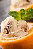 Orange and Ice Cream - Dessert 