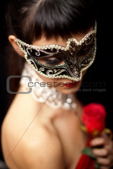 Woman wearing a  mask