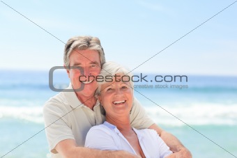 Happy couple on the beach