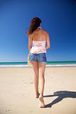 back woman at Zahara beach