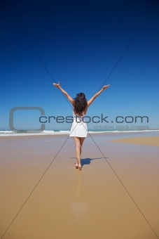 happy colour woman at Castilnovo beach
