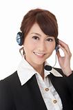 Attractive Asian business secretary