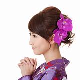 Japaneses woman praying