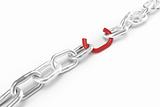 Weak red chain link