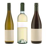 vector wine bottles labeled