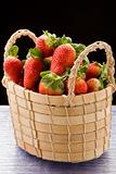 Strawberries inside a basket