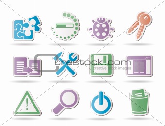 developer, programming and application icons