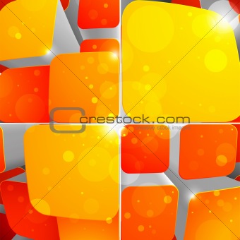 3d bright abstract background with cubes