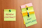 Post it with Renew Contract