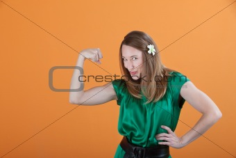 Woman Showing Her Bicep