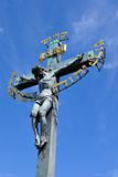 Crucfix on Charles Bridge in Prague