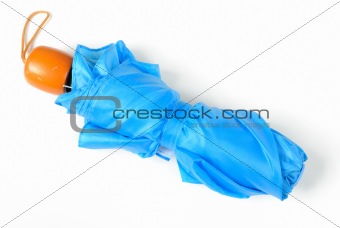 Folded Blue Umbrella