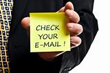 Check your e-mail post it