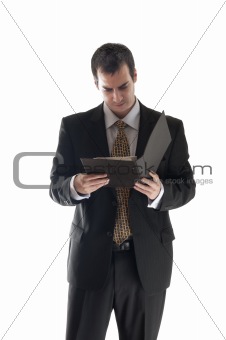 Business man reading