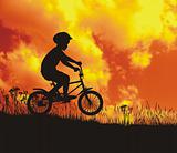 Small cyclist of nature in