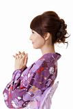 Japanese woman praying