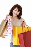 Smiling shopping woman