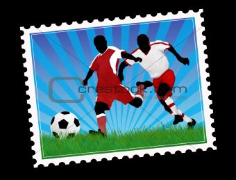 Postal soccer stamp