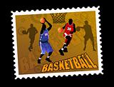 Postal basketball stamp